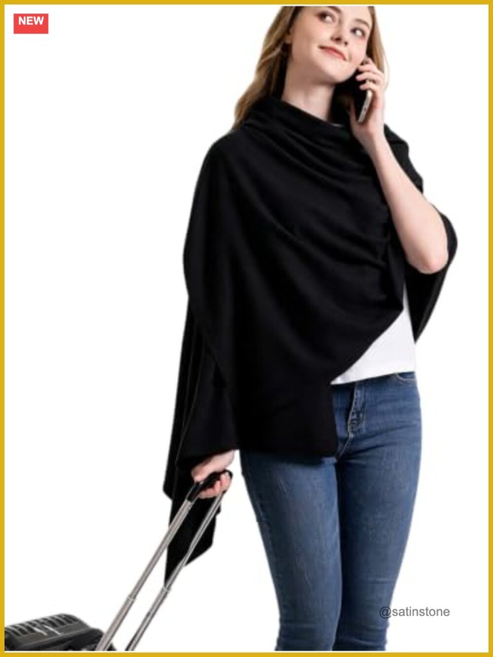 Soft Knit Travel Shawl Wrap Large Lightweight Machine Wash Pashmina Scarf